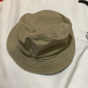 Khaki canvas bucket hat